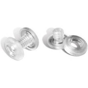Transparent plastic paper clips 0-3mm Pack of 1000