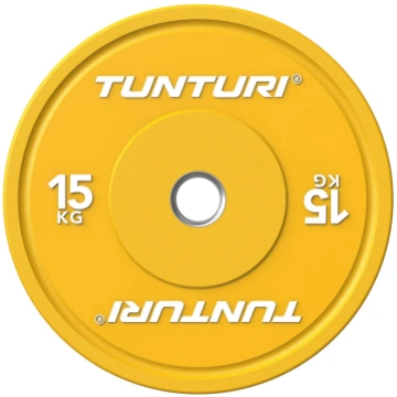 Weight plate TUNTURI Platinum Bumper Plate, yellow
