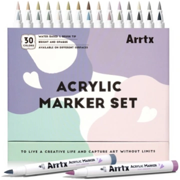 Acrylic Marker Pens ARRTX 30F, 30 Grey Colours | L