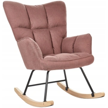 Beliani Fotel bujany OULU Róowy 496801 Bel