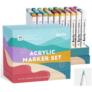 Acrylic Marker Pens ARRTX 60C, 60 Colours LC304615