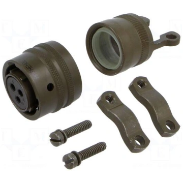 Connector: military | plug | female | PIN: 3 | PT/