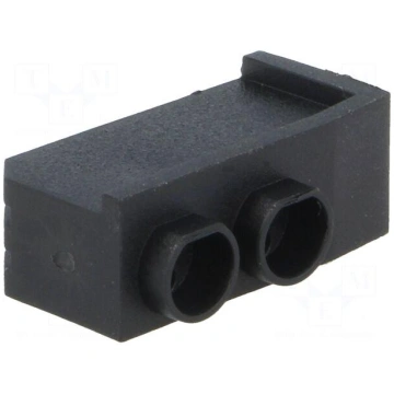 LED housing | 3mm | polyamide | angular | black | 