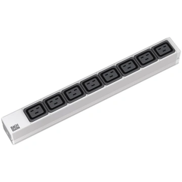 Bachmann 19" socket strip, 8x C19 socket, C20 plug