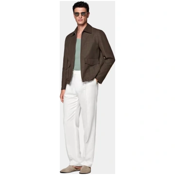 Dark Brown Bomber Jacket Suitsupply