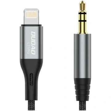 Dudao audio cable Lightning - mini jack 3.5mm gray