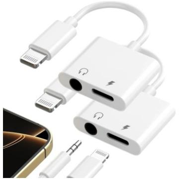Lightning–3,5 mm austiņu adapteris, iPhone AUX, 2 