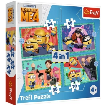 Puzle 4in1 Trefl Minions, 207 d