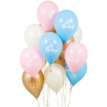 Iepakojumā 14 ballīšu baloni Slogan Gender Reveal 