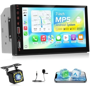 NHOPEEW Double DIN auto radio atbalsta bezvadu Car