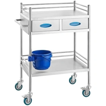 VEVOR Laboratory Serving Trolley, 2 Layer Stainles