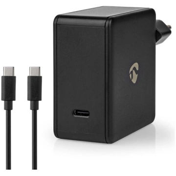 Telpas lādētājs Nedis USB-C, 65W, melns + kabelis 