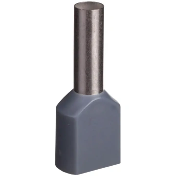 TID insulated bushing tip 2x4mm2/12mm grey tinned 