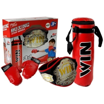 Boxing set, bag, gloves, belt