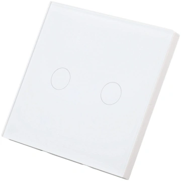2 Gang Wall Switch with Indicator Tempered Glass P