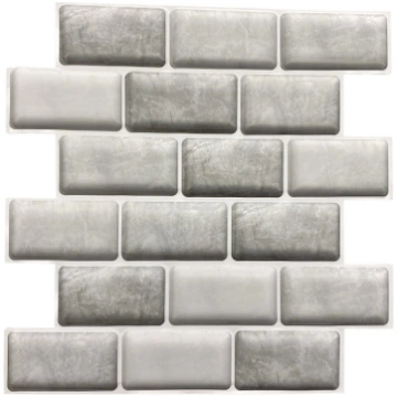 Panelis PVC 3D GD30x30cm komp.4gab (Pelēks ķieģeli
