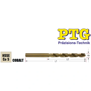 Urbis metālam PTG HSS-E Cobalt, 12.0mm, 101/151mm 