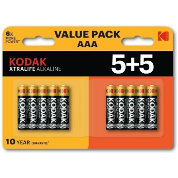 Kodak XTRALIFE Alkaline AAA / 1.5V Baterijas (10gb