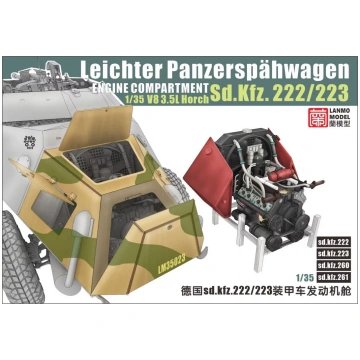 WWII Sd.Kfz.222/223 engine compartment LANMO Model