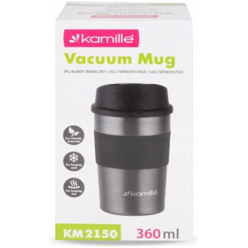 Termokrūze Kamille KM-2150, 0.36 l, melns krās./su