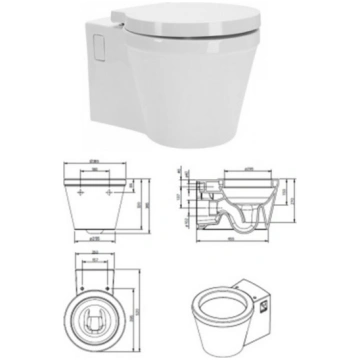 WC pods(piekaramais)112032,balts, REFLEX Sanindusa