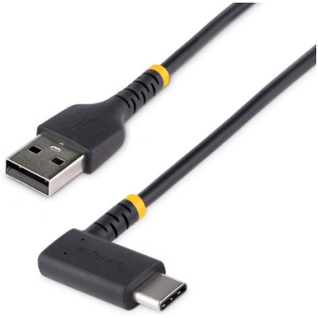 1ft (30cm) USB A to C Charging Cable Right Angle H
