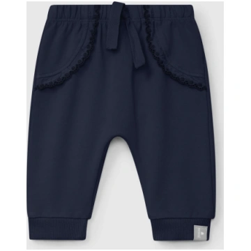 Pantaloni pull-up in morbida felpa di cotone biolo
