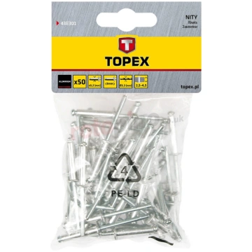 Kniedes TOPEX 4.8x 8mm 50gab. 43E501 5902062020178