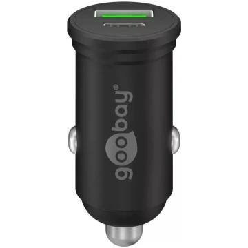 Goobay Dual-USB Auto ātrās uzlādes lādētājs USB-C 