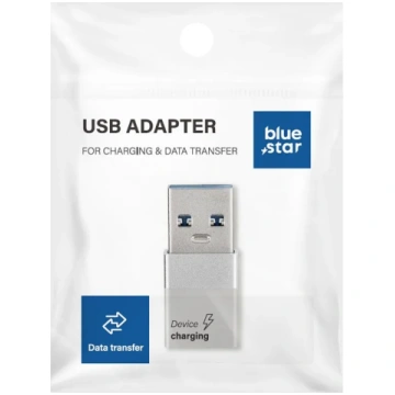 Adapter Type C to USB A 3.0 Blue Star - white