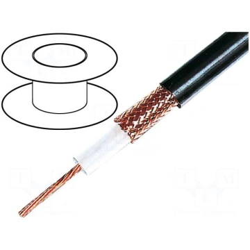 Wire: coaxial | RG11AU | stranded | Cu | PVC | bla