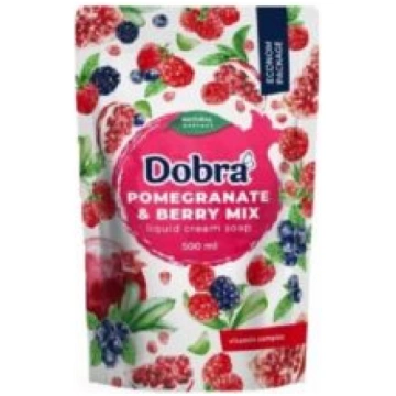 DOBRA šķidrās krēmziepes rezerve GRANĀTS & OGU MIX