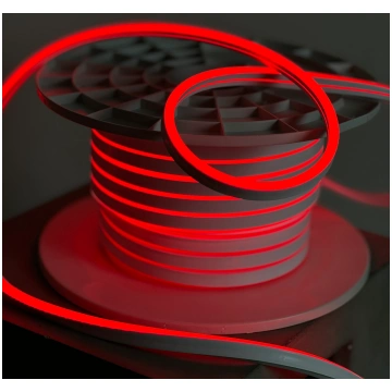 Red LED Rope Light 12V/DC – Flexible Neon Strip, 8