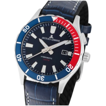 Jacques Lemans 1-2131B Hybromatic Mens Watch 43mm 