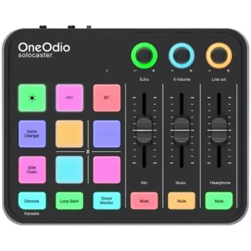 OneOdio Solocaster audio mikseris un skaņas karte