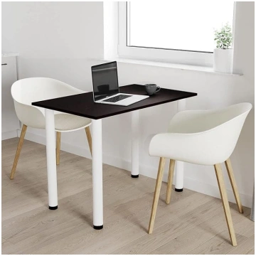 AKKE Dining Room Table with White Legs, Dining Tab