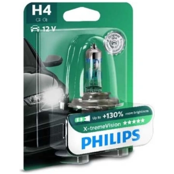 PHILIPS autospuldze H4 12V 60/55W P43T X-treme Vis