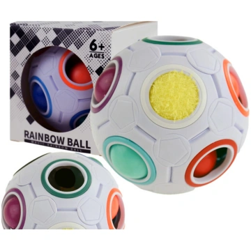 Sensorā rotaļlieta, bumba Rainbow Ball, 7 cm, balt