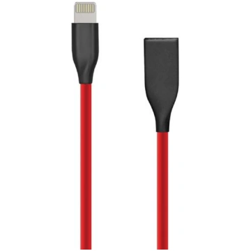 Silicone Cable USB- Lightning, 1m (red) CA911400