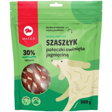 šašlika kebaba nūjiņas, ietītas jēra gaļā - kārums