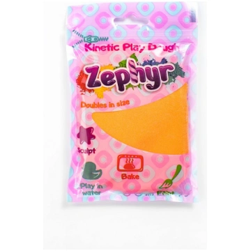 ZEPHYR kinētiskais zefīra plastilīns 75G (ORANŽS) 