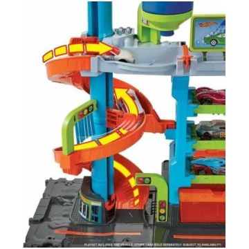 Aktivitātes centrs Hot Wheels Mega Tower Carwash, 