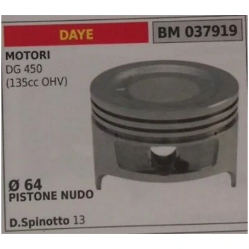 PISTONE NUDO SENZA SEGMENTI MOTORE DAYE DG450 135c