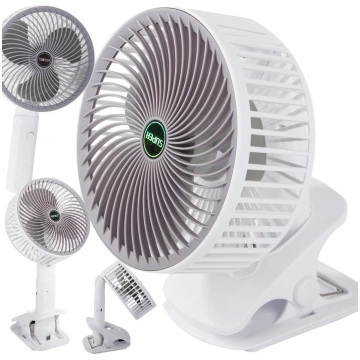 Bezvadu saliekams galda ventilators ar klipsi, bal