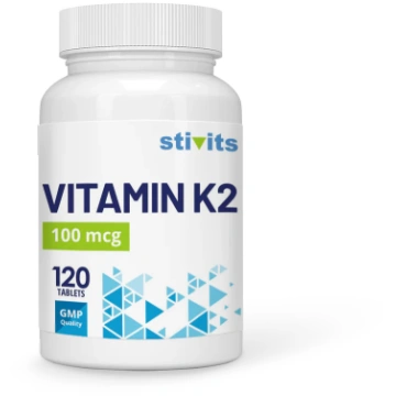 K2 vitamīns 100 mcg, 120 tabletes Stivits