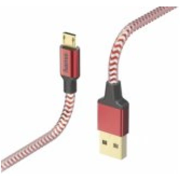 Hama 00178288 Reflective Charging/ Data Cable, Mic
