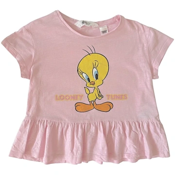 "H&M" rozā tunika meitenei 116 Looney Toons