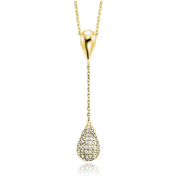 Julie Julsen necklace with pendant HANGING CRYSTAL