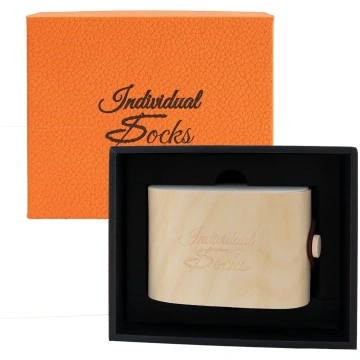 WOODEN GIFT BOX (For 1 Pair of Socks) Individual S