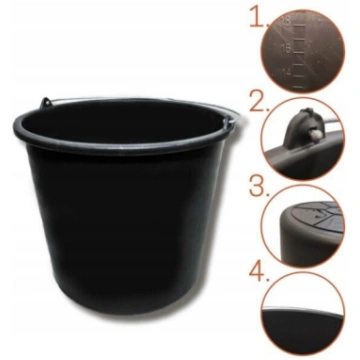 (MLBB20) Plastmasas spainis 20 L, melns New Brand 